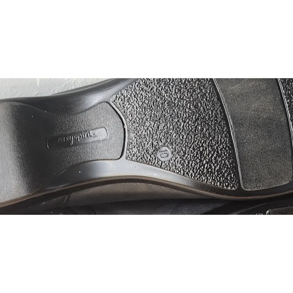Women's EASY SPIRIT Black Slip-on Wedge Heel SHOES, Size 10N‎